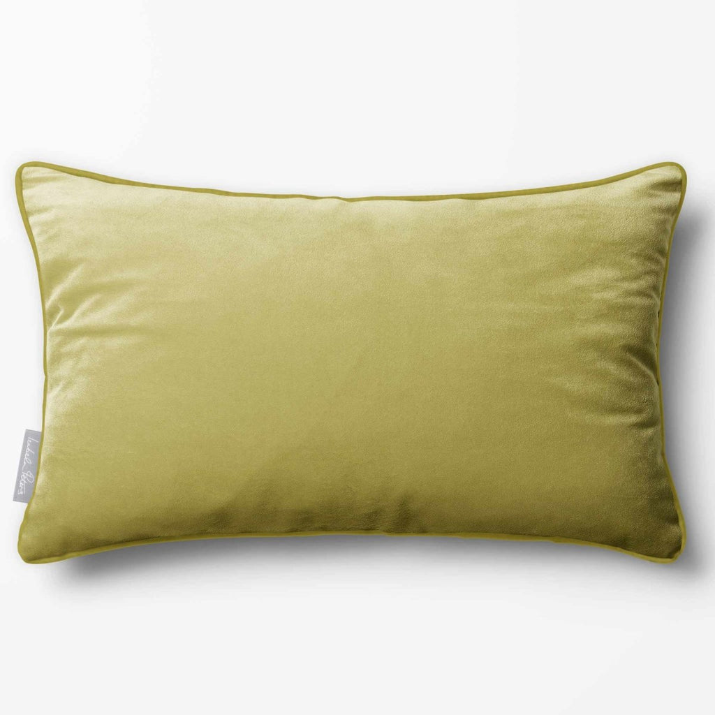 Signature Colours with Piping | Sustainable Velvet Rectangle Cushion - Ivory Cream 50 x 30 cm by Izabela Peters