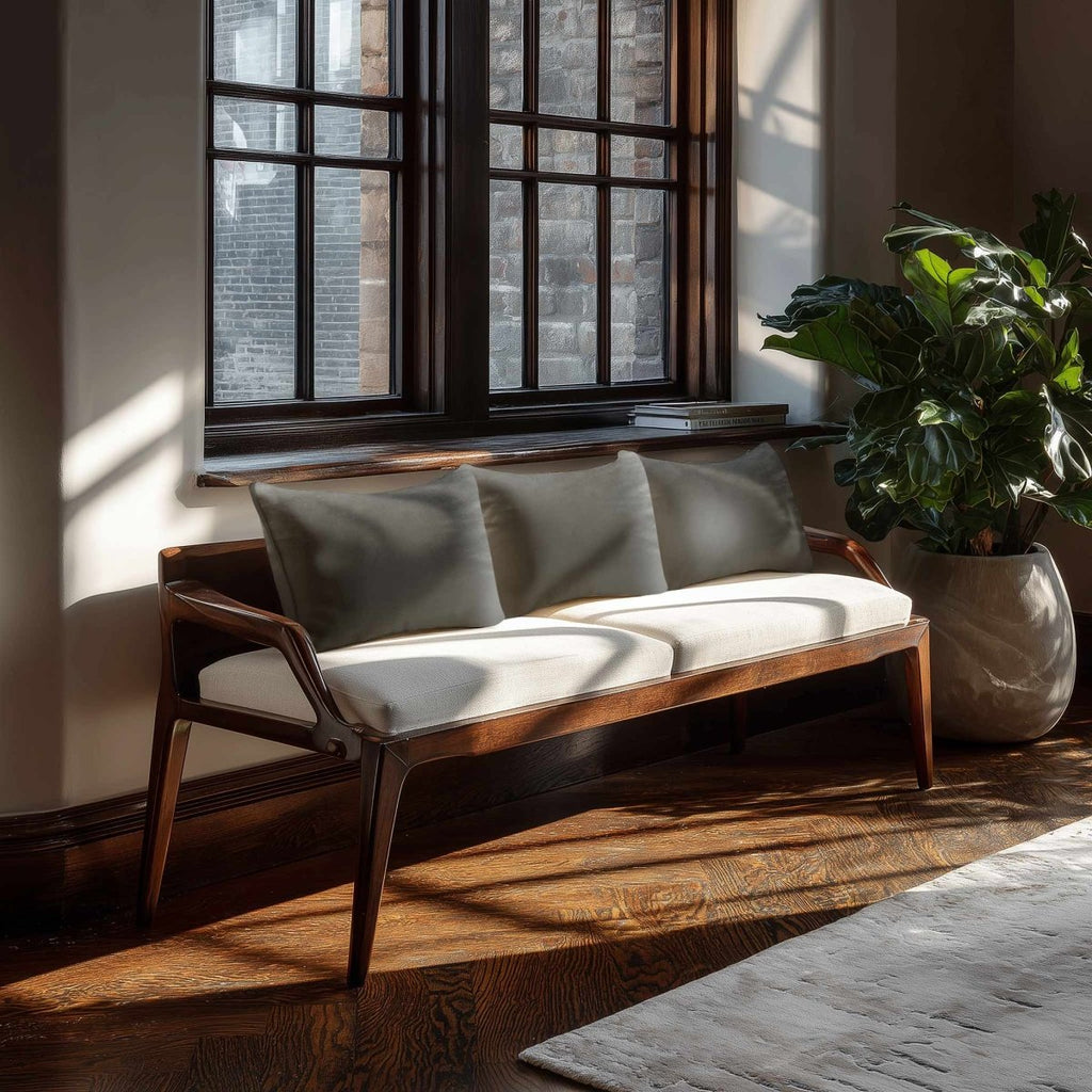 Signature Colours with Piping | Sustainable Velvet Rectangle Cushion - Beluga 50 x 30 cm by Izabela Peters