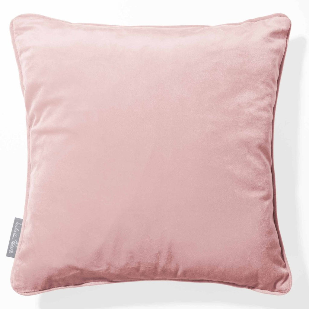 Signature Colourways | Piped Sustainable Velvet Cushion - Rosewater 40 x 40 cm by Izabela Peters