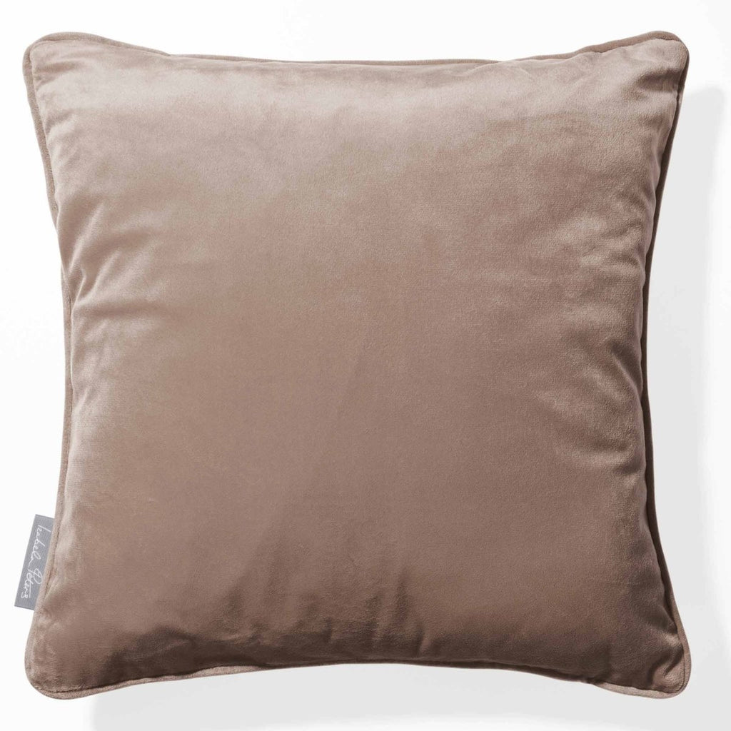 Signature Colourways | Piped Sustainable Velvet Cushion - Dovedale Stone 40 x 40 cm by Izabela Peters