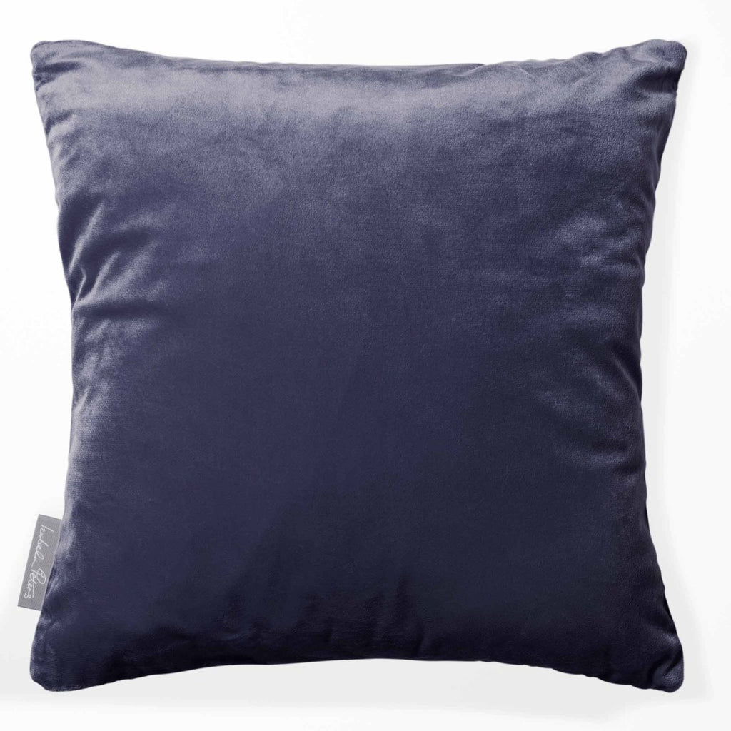 Signature Colourways | Sustainable Velvet Cushion - Graphite 40 x 40 cm by Izabela Peters