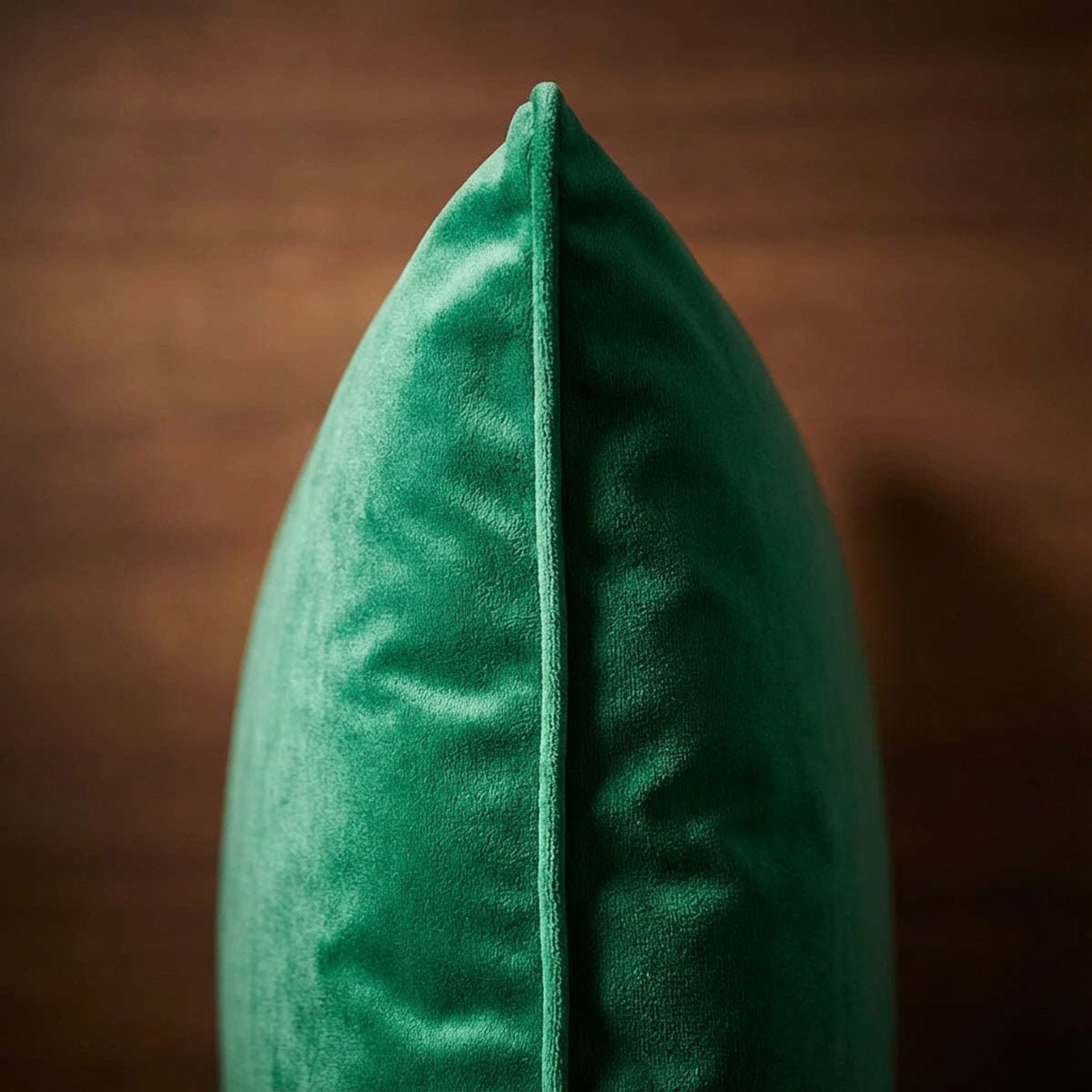 Signature Colourways | Sustainable Velvet Cushion - Emerald Green 40 x 40 cm Standard by Izabela Peters