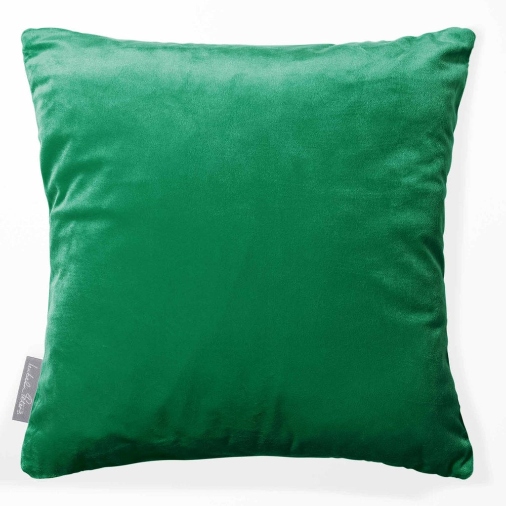 Signature Colourways | Sustainable Velvet Cushion - Emerald Green 40 x 40 cm by Izabela Peters
