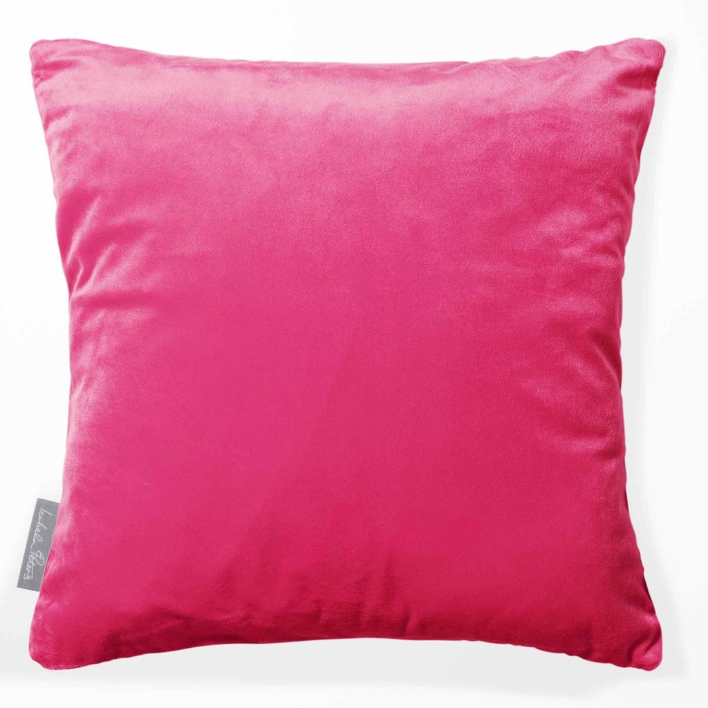 Signature Colourways | Sustainable Velvet Cushion - Hot Pink 40 x 40 cm by Izabela Peters