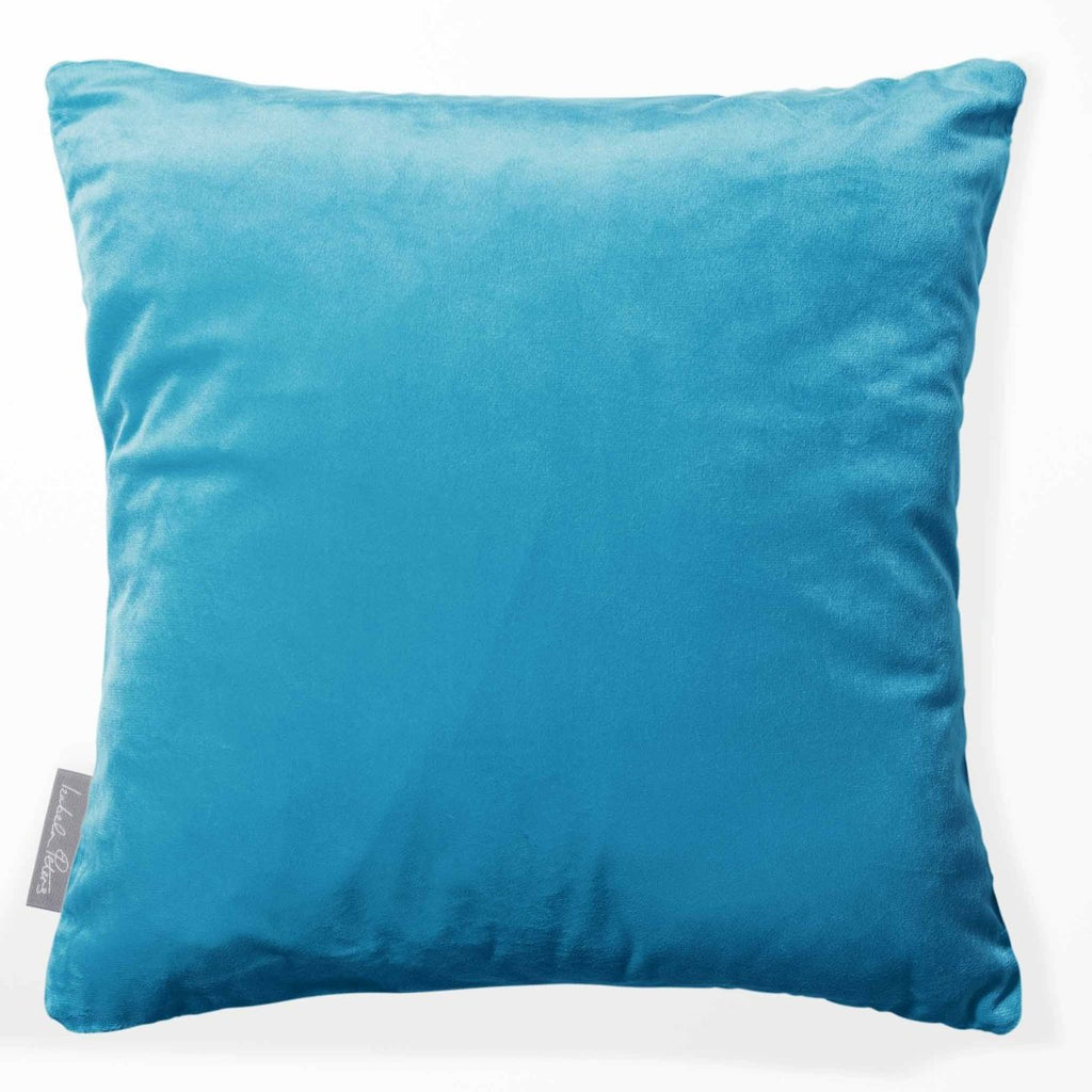 Signature Colourways | Sustainable Velvet Cushion - Prussian Blue 40 x 40 cm by Izabela Peters