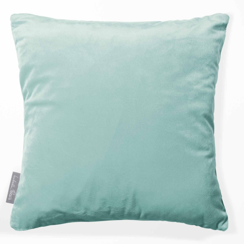 Signature Colourways | Sustainable Velvet Cushion - Blue Surf 40 x 40 cm by Izabela Peters