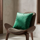 Signature Colourways | Sustainable Velvet Cushion - Emerald Green 40 x 40 cm Standard by Izabela Peters