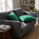 Signature Colourways | Sustainable Velvet Cushion - Emerald Green 40 x 40 cm Piped by Izabela Peters