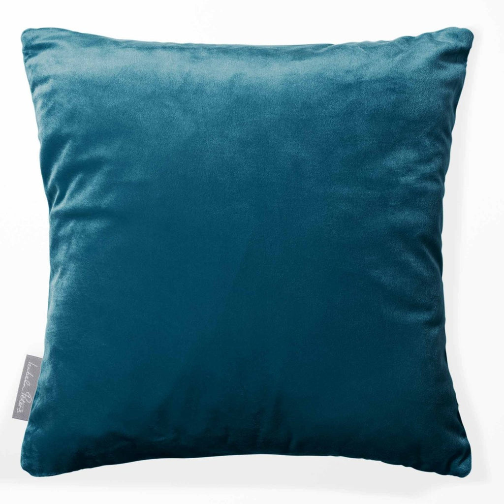 Signature Colourways | Sustainable Velvet Cushion - Teal 40 x 40 cm by Izabela Peters