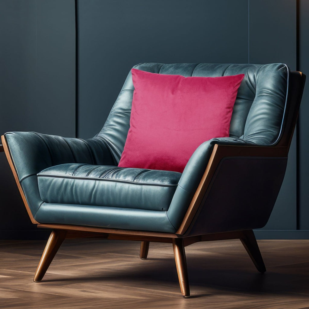 Signature Colourways | Sustainable Velvet Cushion - Hot Pink 40 x 40 cm by Izabela Peters