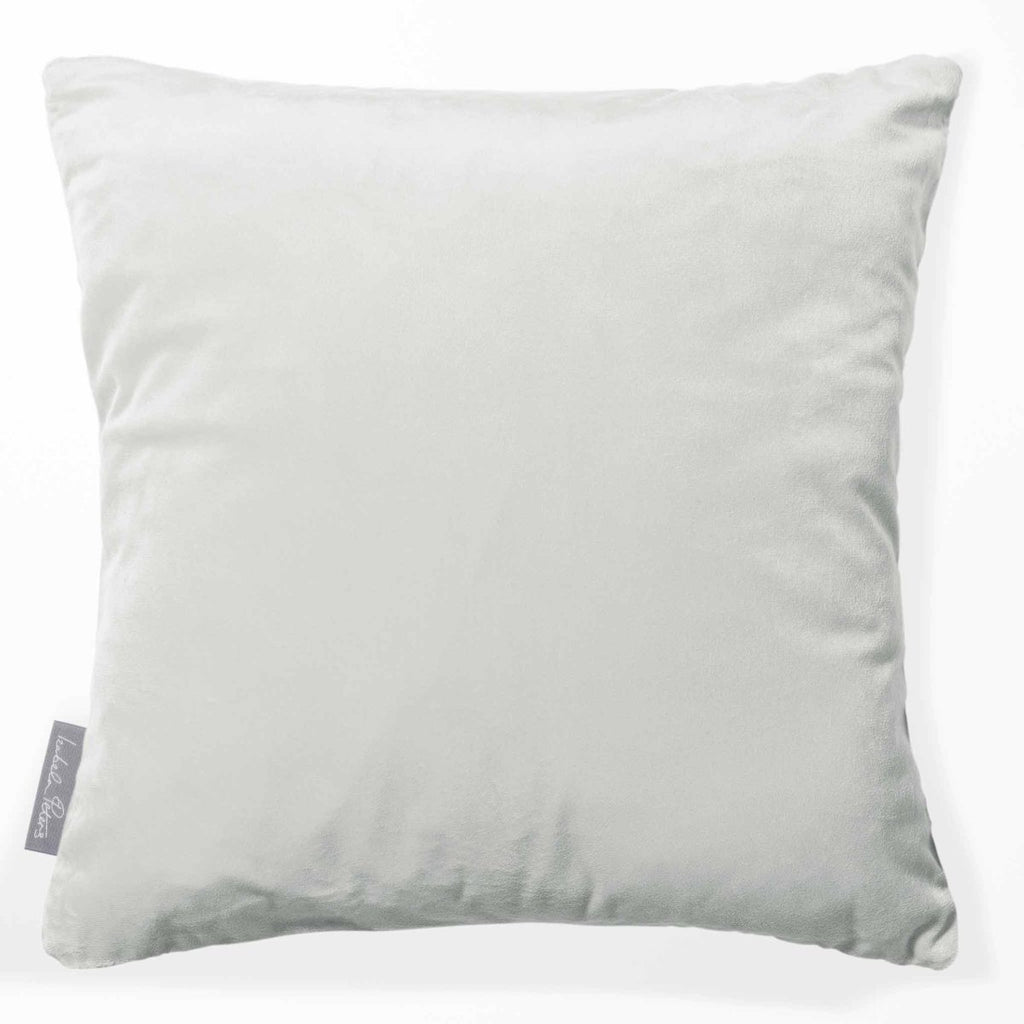 Signature Colourways | Sustainable Velvet Cushion - Storm Grey 40 x 40 cm by Izabela Peters