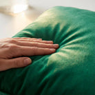 Signature Colourways | Sustainable Velvet Cushion - Emerald Green 40 x 40 cm Standard by Izabela Peters