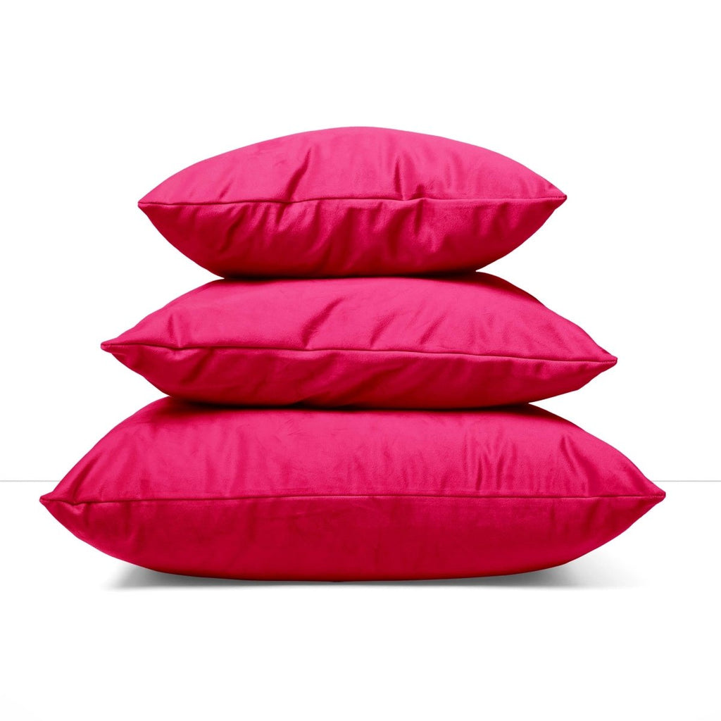 Signature Colourways | Sustainable Velvet Cushion - Hot Pink 40 x 40 cm by Izabela Peters
