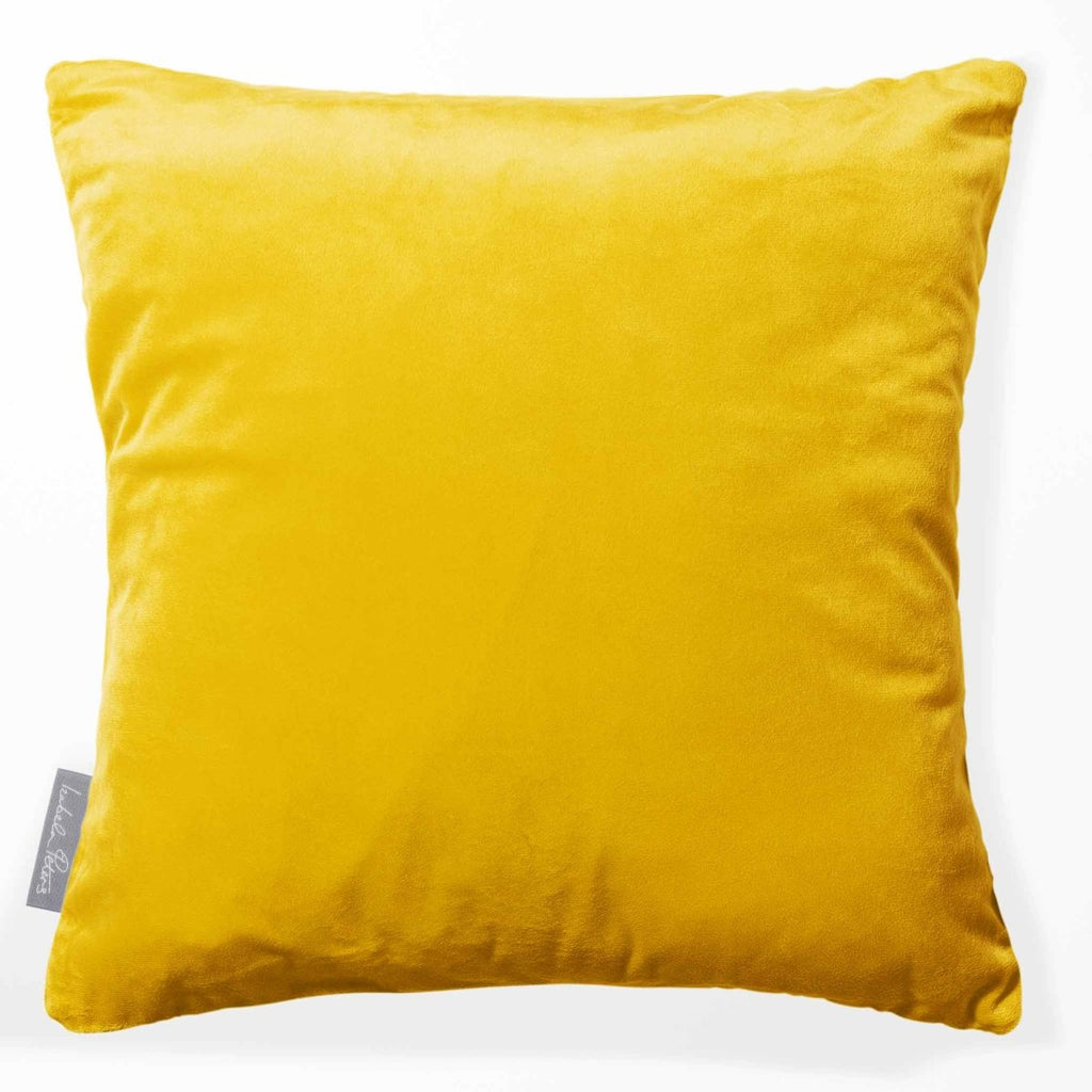 Signature Colourways | Sustainable Velvet Cushion - Mustard Ochre 40 x 40 cm by Izabela Peters