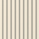 Close-up of the Ticking Stripe Christmas tablecloth print in silver grey on ivory cotton, showing fine ticking stripes