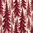 Spruce Stand Christmas napkin print in burgundy on ivory
