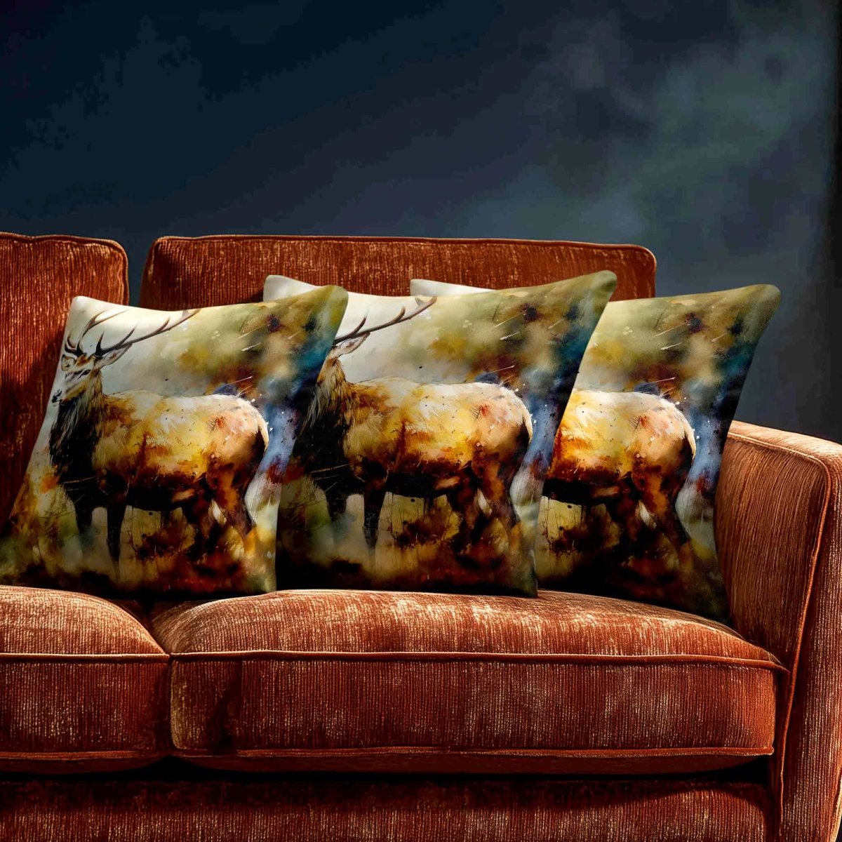 Stag | Sustainable Velvet Cushion - 40 x 40 cm Standard by Izabela Peters
