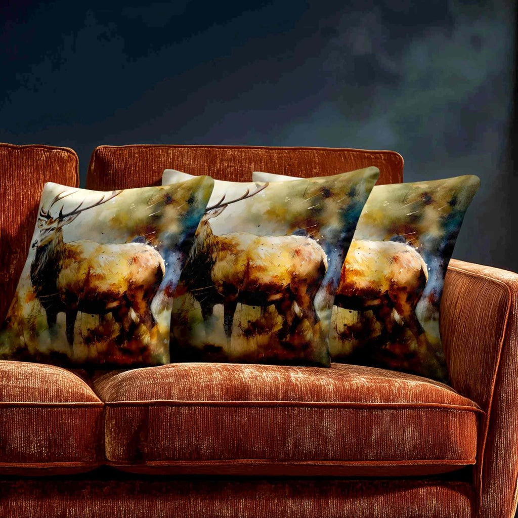 Stag | Sustainable Velvet Cushion - 40 x 40 cm Standard by Izabela Peters