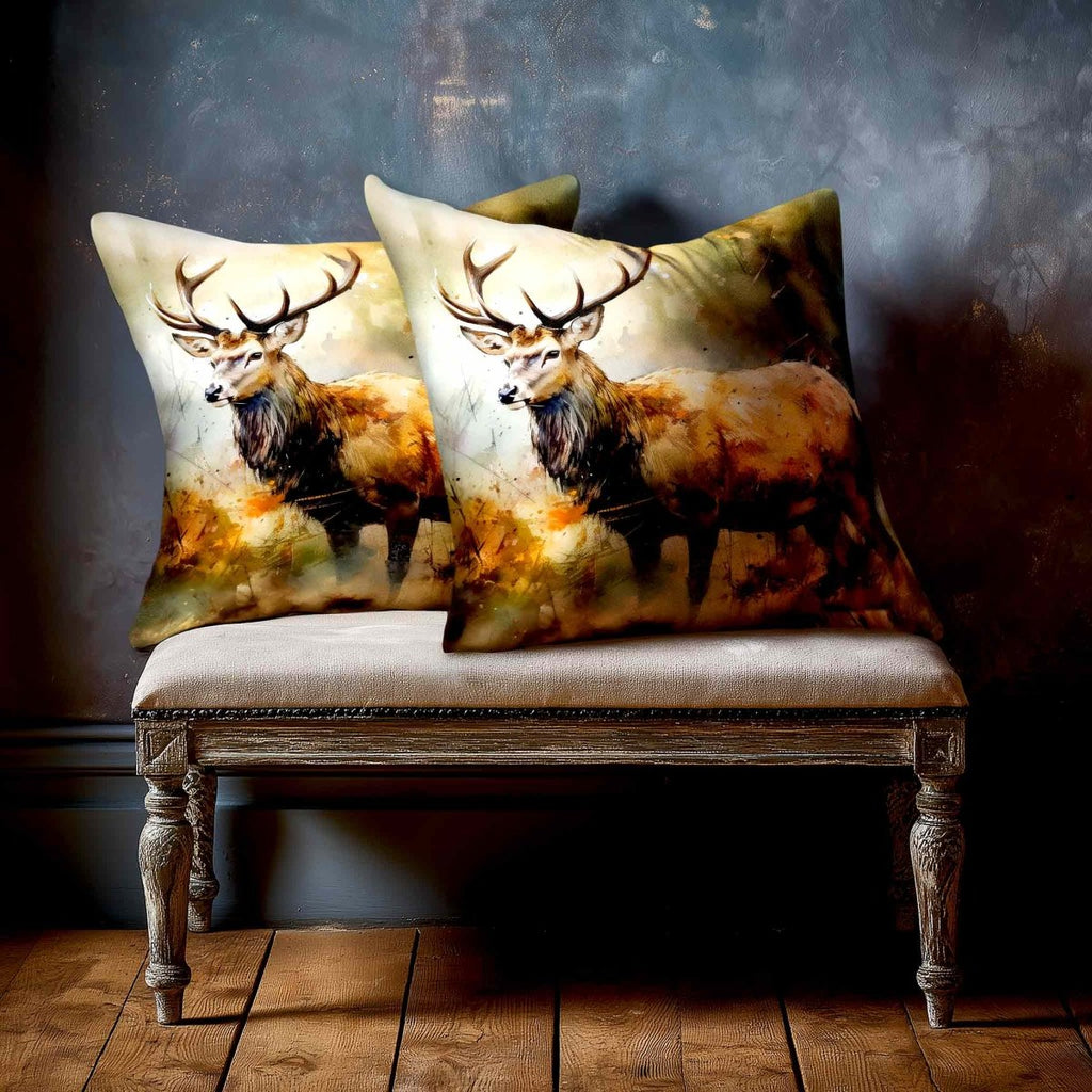 Stag | Sustainable Velvet Cushion - 40 x 40 cm Standard by Izabela Peters