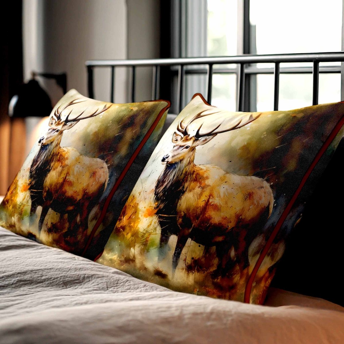Stag | Sustainable Velvet Cushion - 40 x 40 cm Standard by Izabela Peters