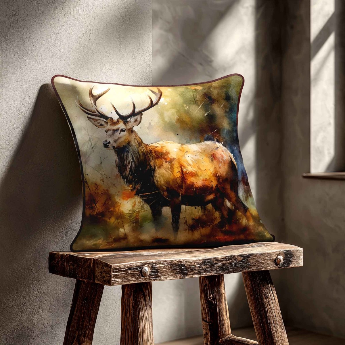 Stag | Sustainable Velvet Cushion - 40 x 40 cm Standard by Izabela Peters