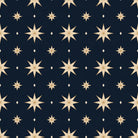 Stars Christmas print: gold stars on navy