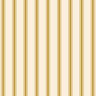 Ticking Stripe Christmas table runner print in gold on ivory