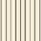 Ticking Stripe Christmas table runner print in silver grey on ivory