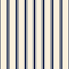 Ticking Stripe Christmas print in navy on ivory