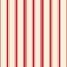 Ticking Stripe Christmas print in red on ivory