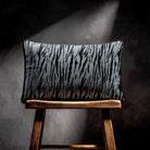 Tiger Print | Sustainable Velvet Rectangle Cushion - French Grey 50 x 30 cm Piped by Izabela Peters