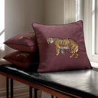 Tiger | Sustainable Velvet Cushion - Italian Grape 40 x 40 cm Standard by Izabela Peters