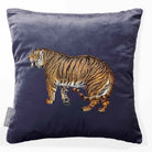 Tiger | Sustainable Velvet Cushion - Graphite 40 x 40 cm Smooth by Izabela Peters