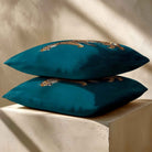 Tiger | Sustainable Velvet Cushion - Teal 40 x 40 cm Standard by Izabela Peters