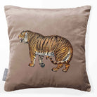 Tiger | Sustainable Velvet Cushion - Dovedale Stone 40 x 40 cm Smooth by Izabela Peters