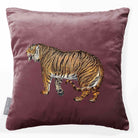 Tiger | Sustainable Velvet Cushion - Italian Grape 40 x 40 cm Smooth by Izabela Peters