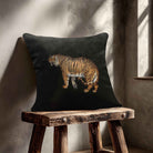 Tiger | Sustainable Velvet Cushion - Charcoal 40 x 40 cm Standard by Izabela Peters