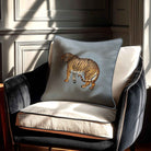 Tiger | Sustainable Velvet Cushion - French Grey 40 x 40 cm Standard by Izabela Peters
