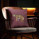 Tiger | Sustainable Velvet Cushion - Italian Grape 40 x 40 cm Standard by Izabela Peters