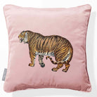 Tiger | Sustainable Velvet Cushion - Rosewater 40 x 40 cm Piped by Izabela Peters