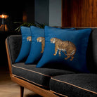 Tiger | Sustainable Velvet Cushion - Estate Blue 40 x 40 cm Standard by Izabela Peters