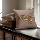 Tiger | Sustainable Velvet Cushion - Dovedale Stone 40 x 40 cm Standard by Izabela Peters
