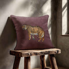Tiger | Sustainable Velvet Cushion - Italian Grape 40 x 40 cm Standard by Izabela Peters