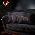 Tiger | Sustainable Velvet Cushion - Graphite 40 x 40 cm Standard by Izabela Peters