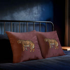 Tiger | Sustainable Velvet Cushion - Italian Grape 40 x 40 cm Standard by Izabela Peters