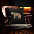Tiger | Sustainable Velvet Cushion - Charcoal 40 x 40 cm Standard by Izabela Peters
