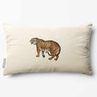 Tiger | Sustainable Velvet Rectangle Cushion - Ivory Cream 50 x 30 cm Standard by Izabela Peters
