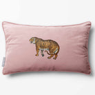 Tiger | Sustainable Velvet Rectangle Cushion - Rosewater 50 x 30 cm Piped by Izabela Peters