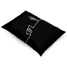 Angular Face | Sustainable Velvet Rectangle Cushion - Black and White 50 x 30 cm Cover Only by Izabela Peters