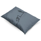 Angular Face | Sustainable Velvet Rectangle Cushion - French Grey 50 x 30 cm Cover Only by Izabela Peters